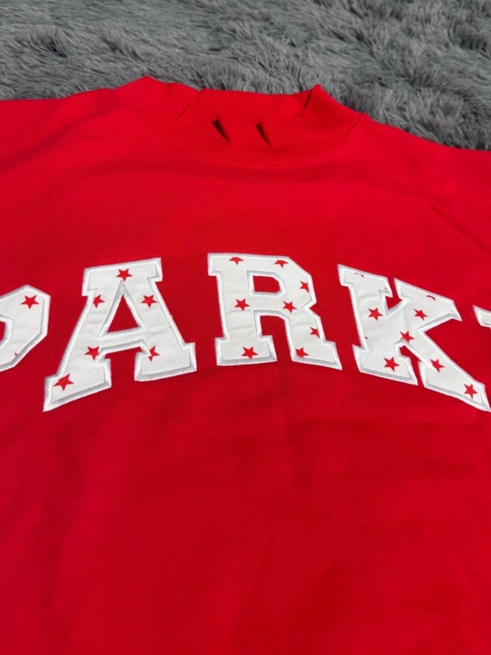Parke Women Varsity Mockneck Sail Stars Coastal Sparklers Brand New S/M - Picture 2 of 3